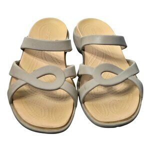 Crocs Women Meleen Twist Sandals Size 11 Comfort Neutral Open Toe Strappy Summer
